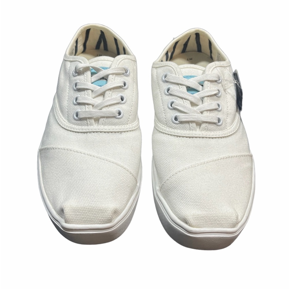 White TOMS Cordones Cupsole Canvas Lace-up Shoe  | New With Tags | Men’s 7